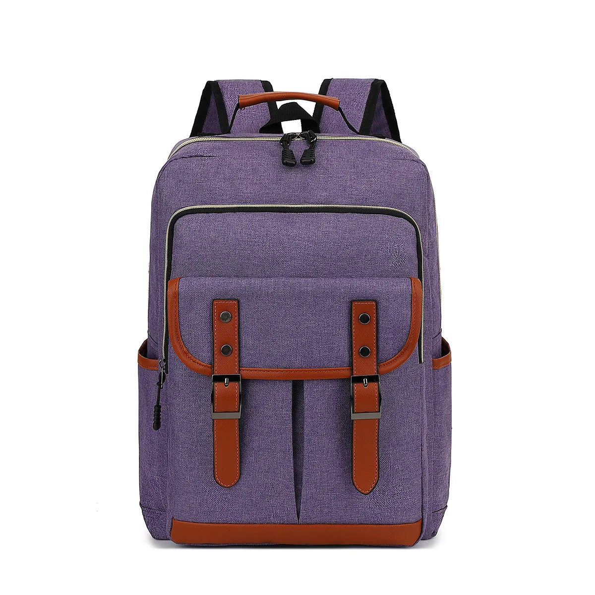 Niels | Canvas laptoprugzak voor reizen en werk - Paars