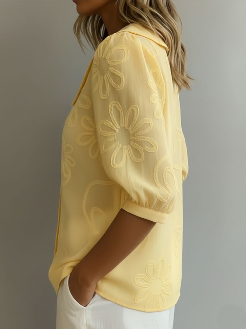 Nina | Blouse met bloemen en kraag voor dames - view 6