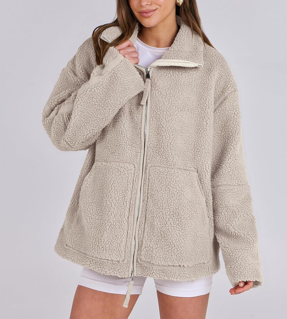 Noor | Oversized teddy jas voor dames - foto 8