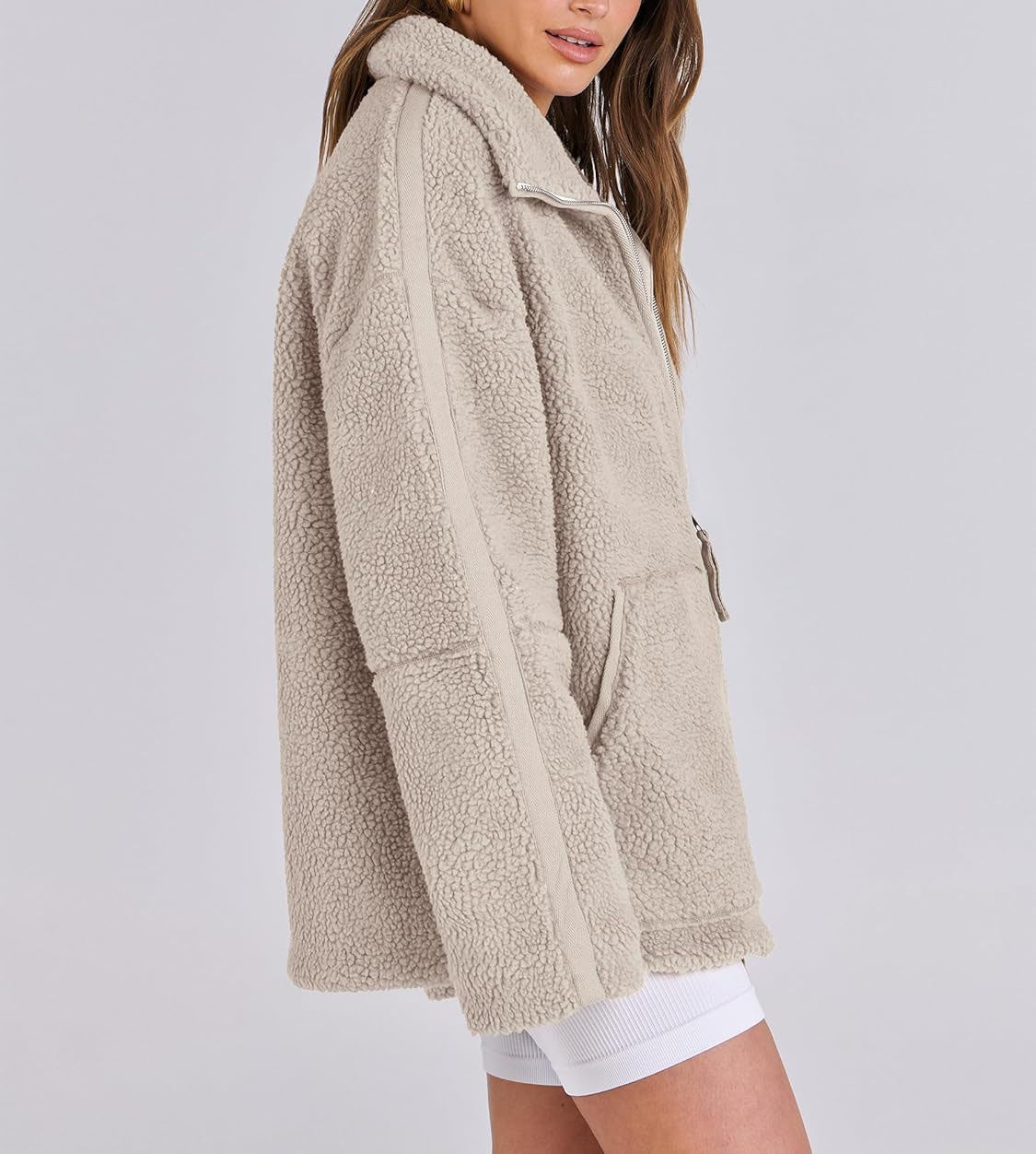 Noor | Oversized teddy jas voor dames - foto 9