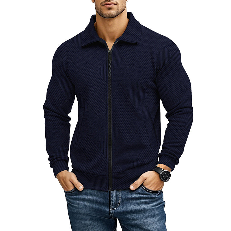 Noud | Heren vest met rits - Marineblauw