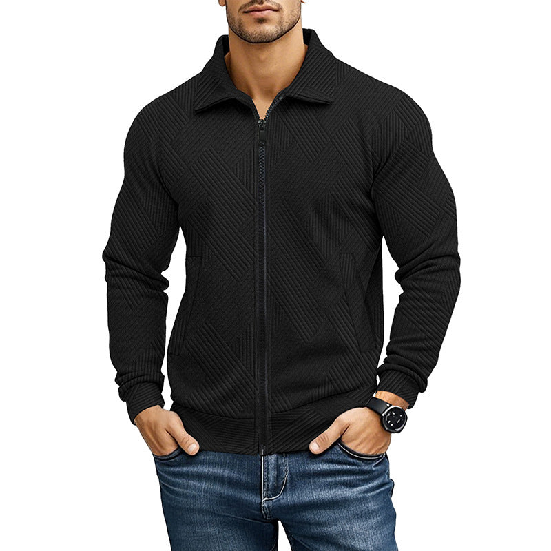 Noud | Heren vest met rits - Zwart