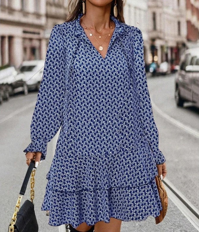 Lisa - Trendy Jurk Met Patroon