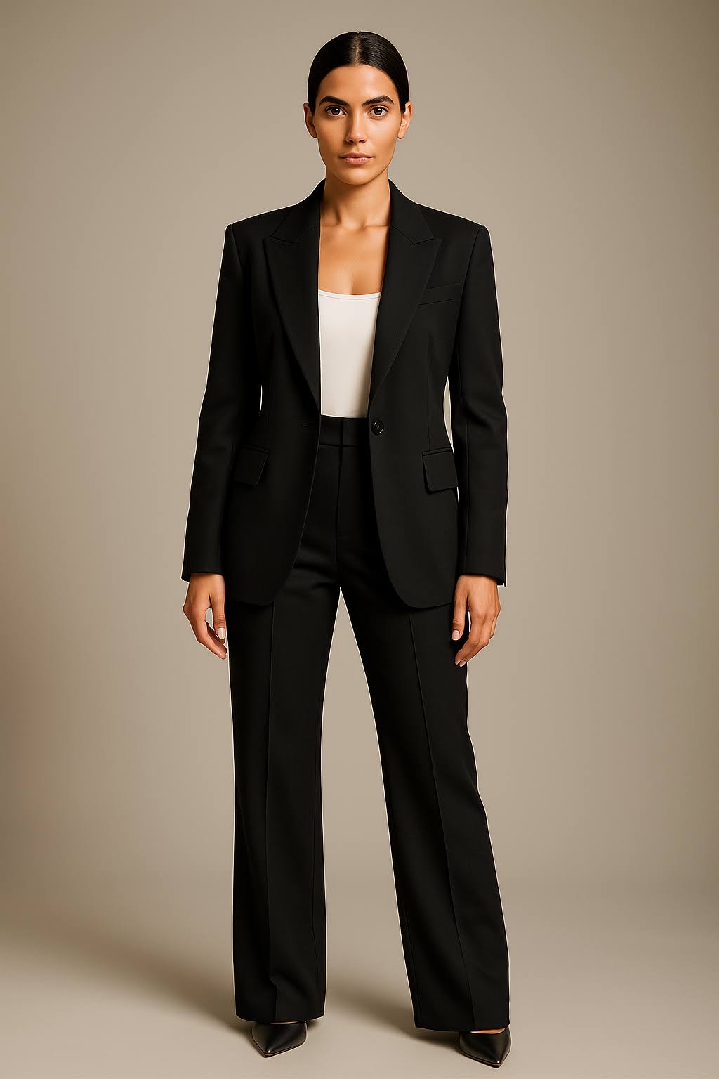 Nynke | Broekpak dames 2-delig met blazer en pantalon - Wart
