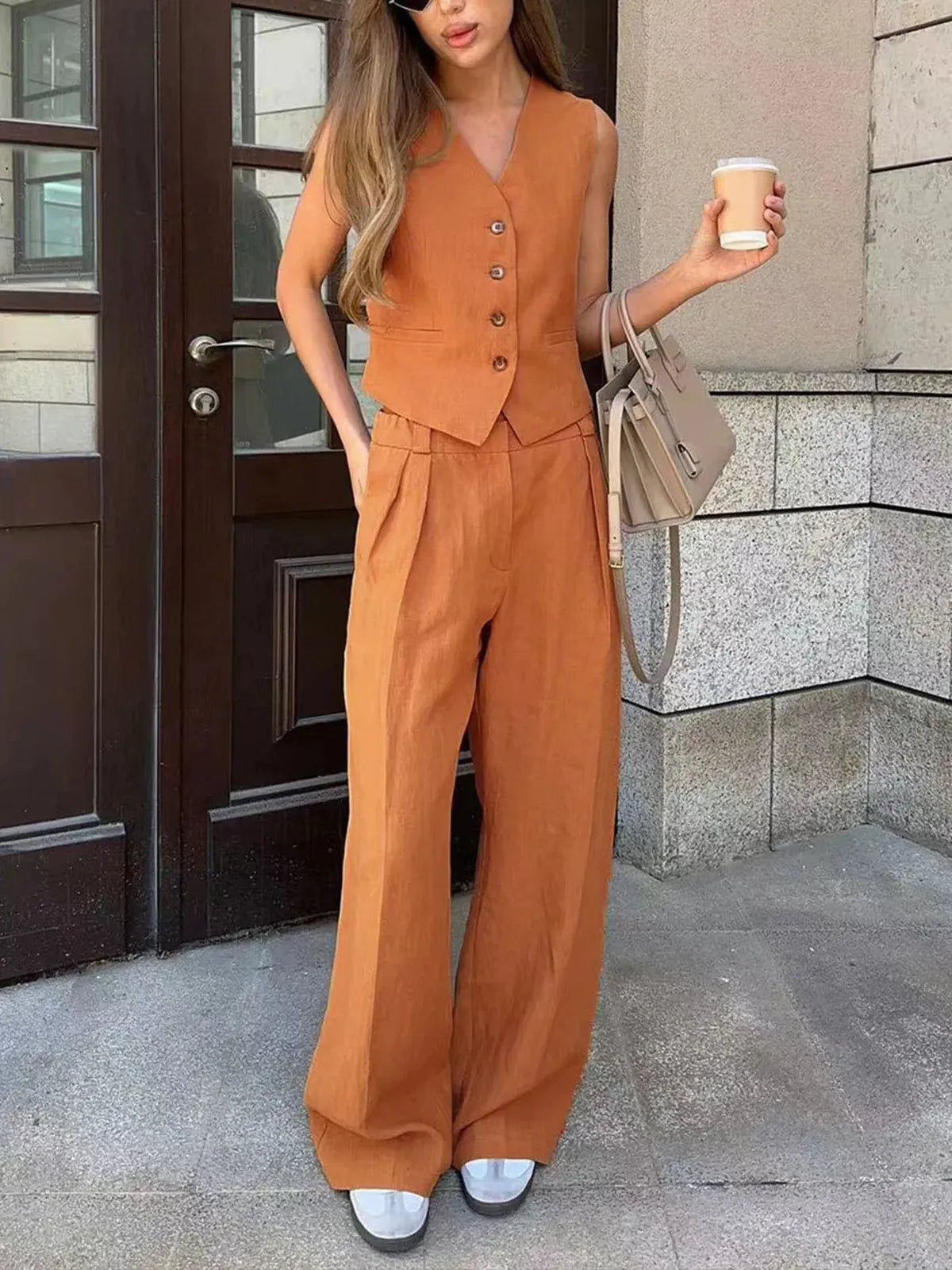 Nynke | Tweedelig broekpak met gilet voor dames - foto 6