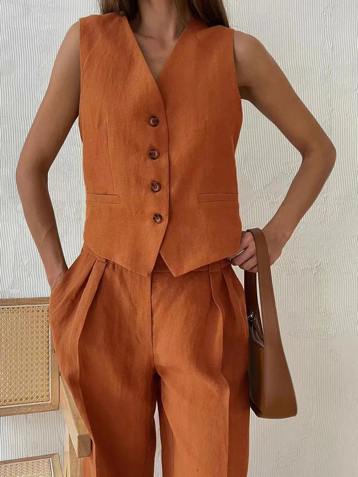 Nynke | Tweedelig broekpak met gilet voor dames - foto 7