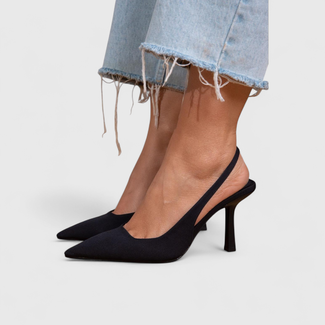Olivia | Slingback pumps met puntneus voor dames - Zwart