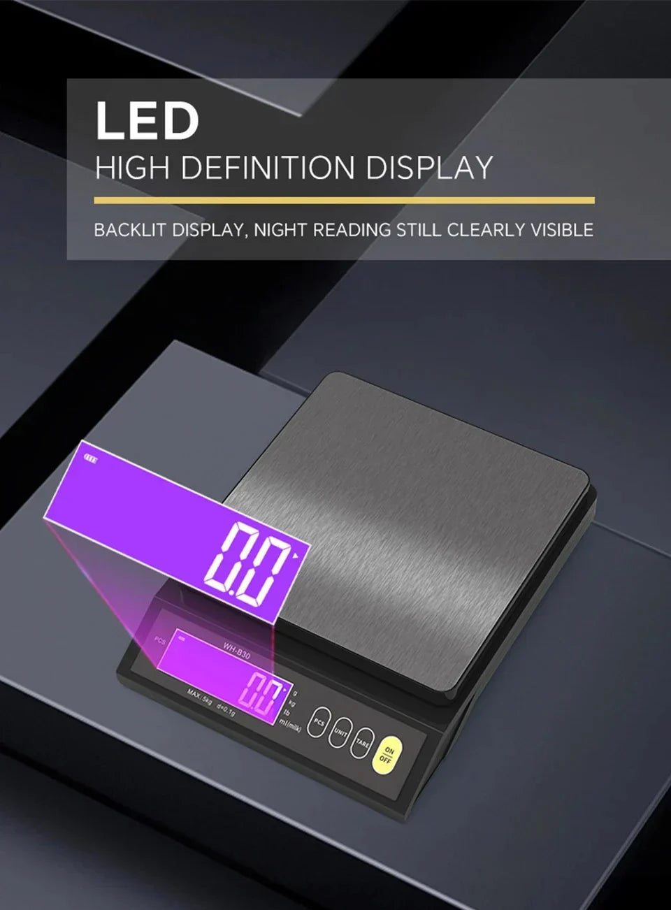 Onno | Digitale keukenweegschaal met LCD-display - view 11