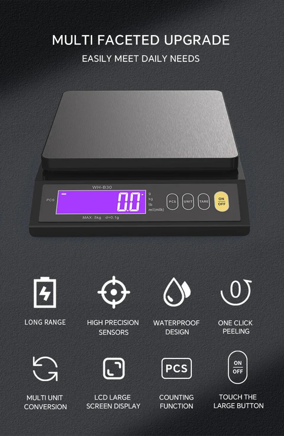 Onno | Digitale keukenweegschaal met LCD-display - view 15