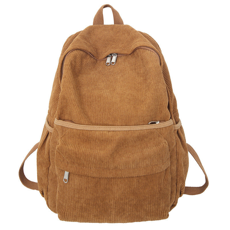 Otto | Corduroy rugzak voor school - Bruin