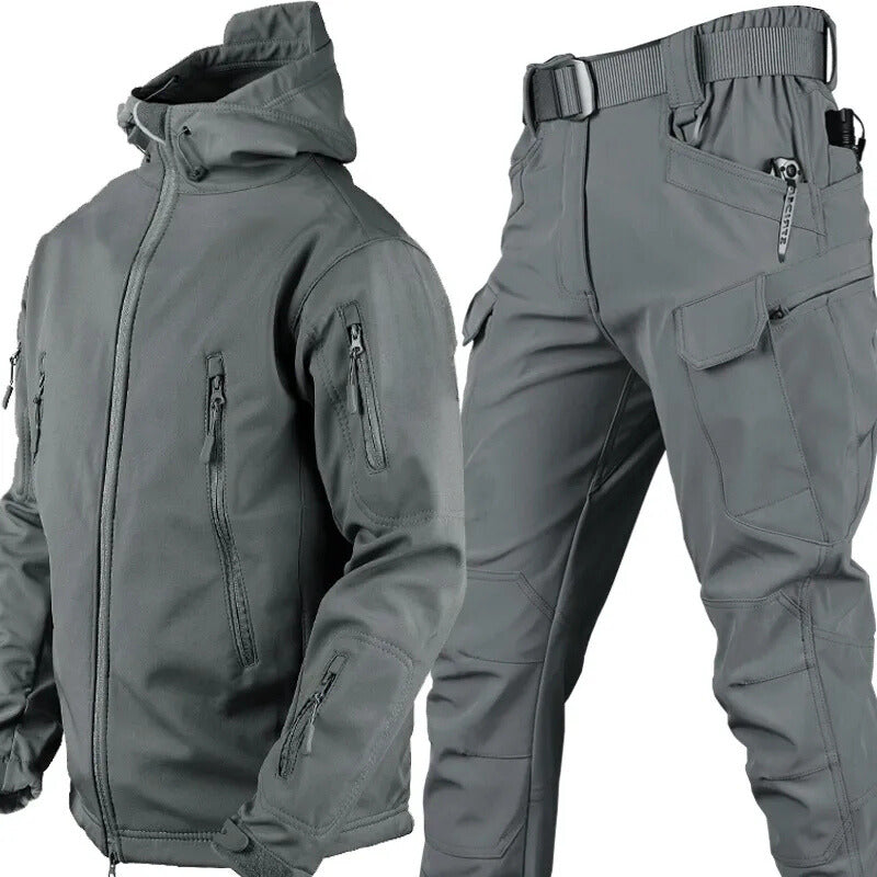 Otto | Outdoor set voor heren met capuchon - Grijs