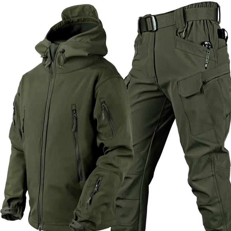 Otto | Outdoor set voor heren met capuchon - Groen