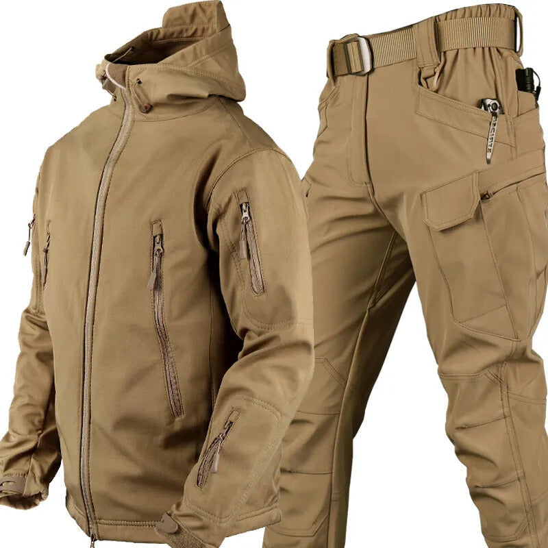 Otto | Outdoor set voor heren met capuchon - Kaki