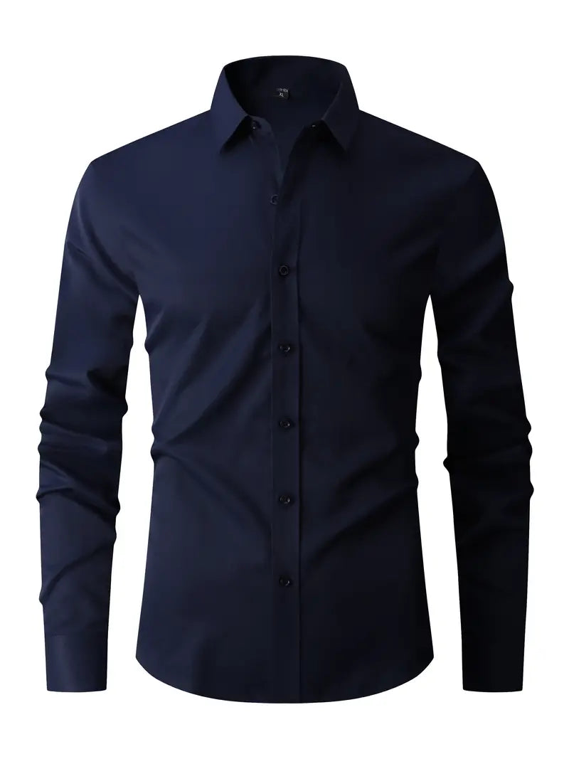 Paul | Chique overhemd voor heren - Marineblauw