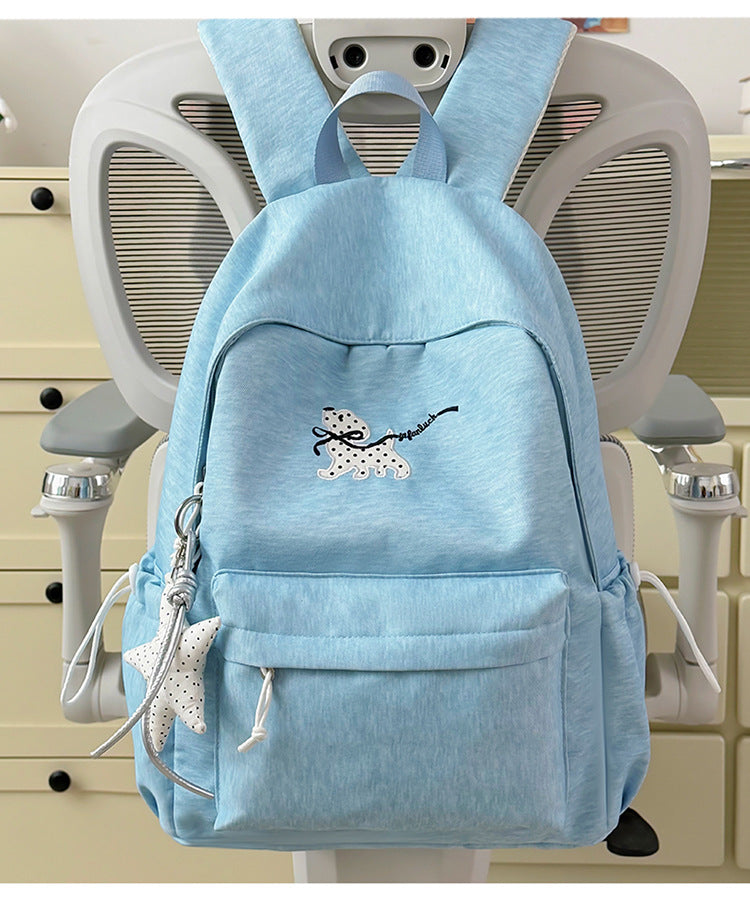 Peer | Casual rugzak met borduursel - Blauw