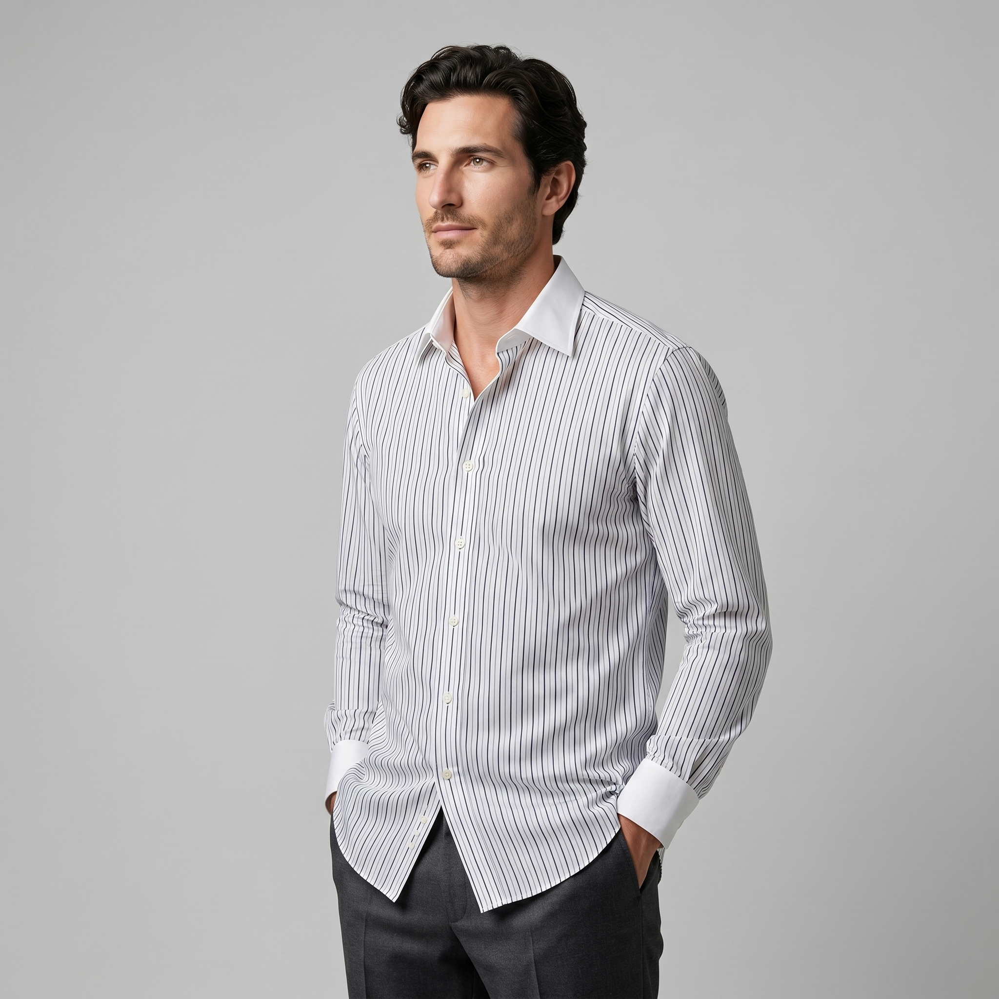 Reinier | Overhemd heren slim fit gestreept - view 2