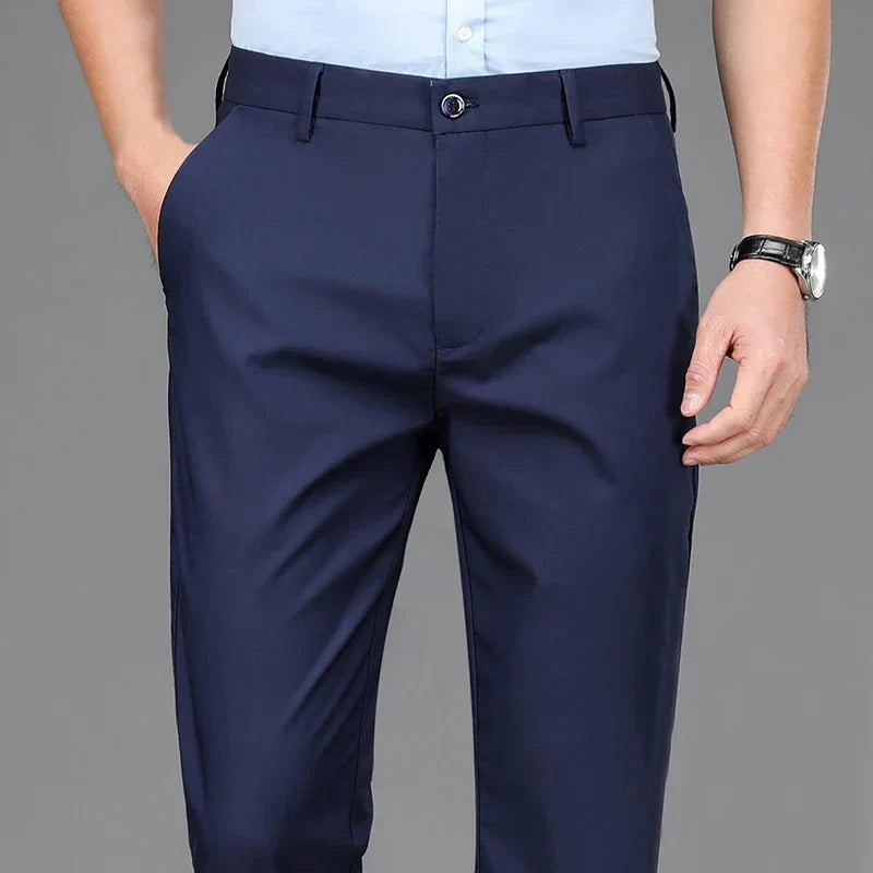 Remco | Nette pantalon voor heren met slim fit - Blauw