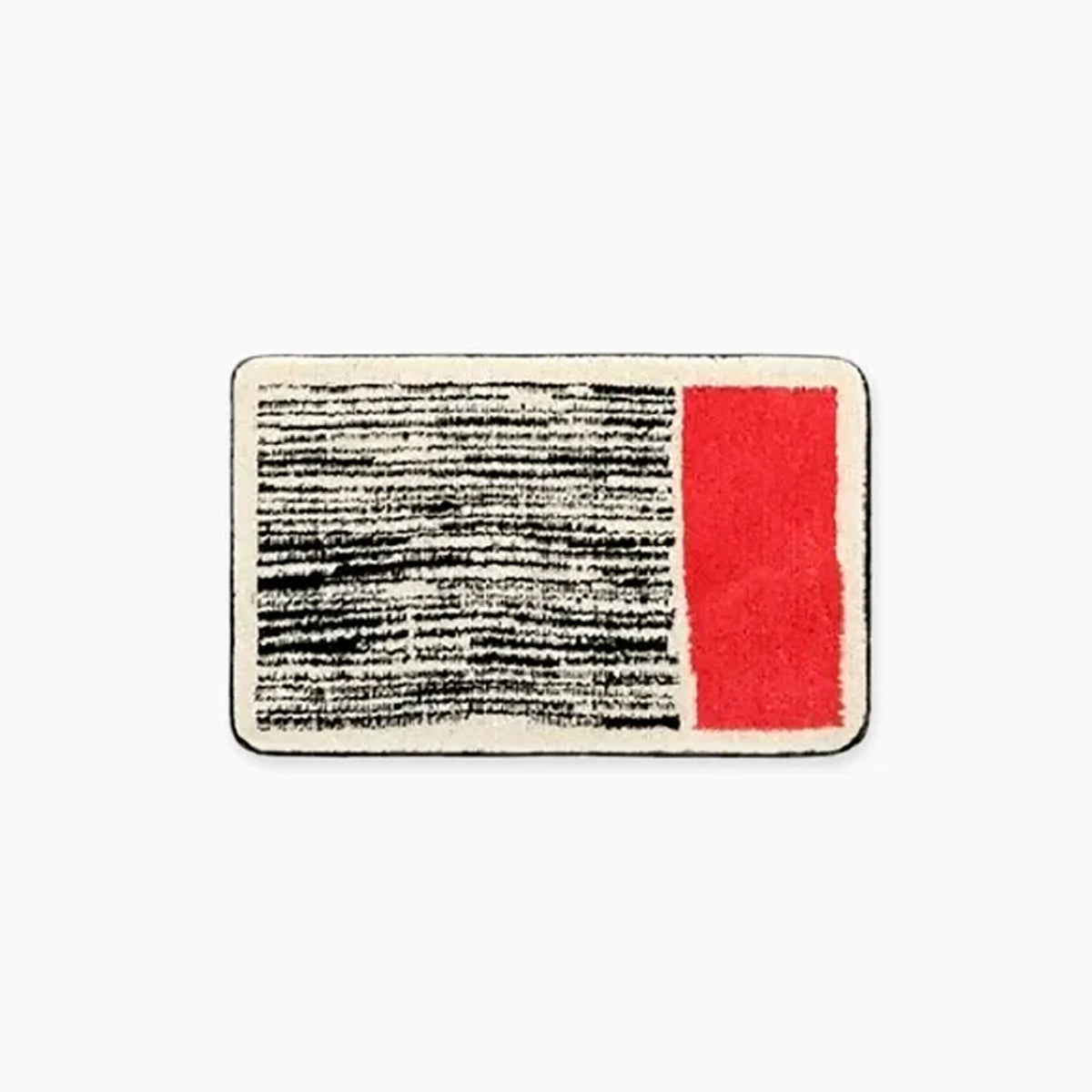 Rens | Antislip badmat met abstract Scandinavisch design - Rood
