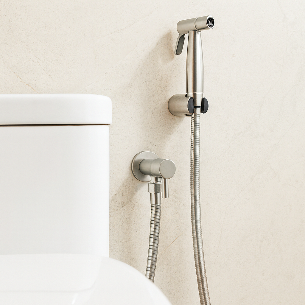 Rick | Bidet handdouche van rvs met wandmontage - Zilver