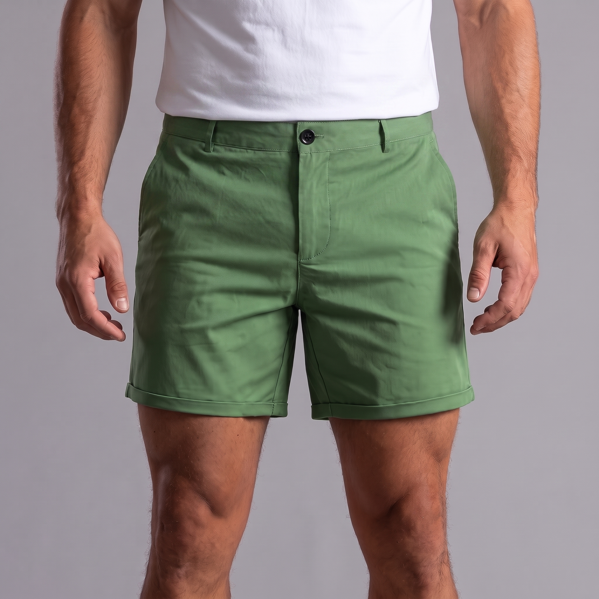 Rik | Chino korte broek voor heren - Lichtgroen