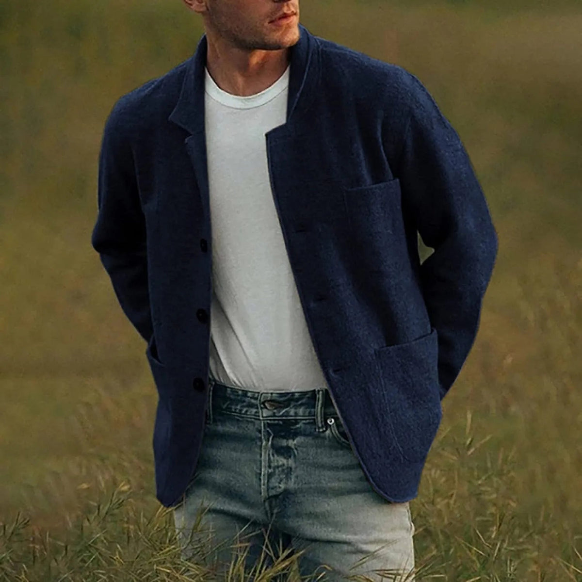 Rogier | Casual blazer voor heren - Blauw