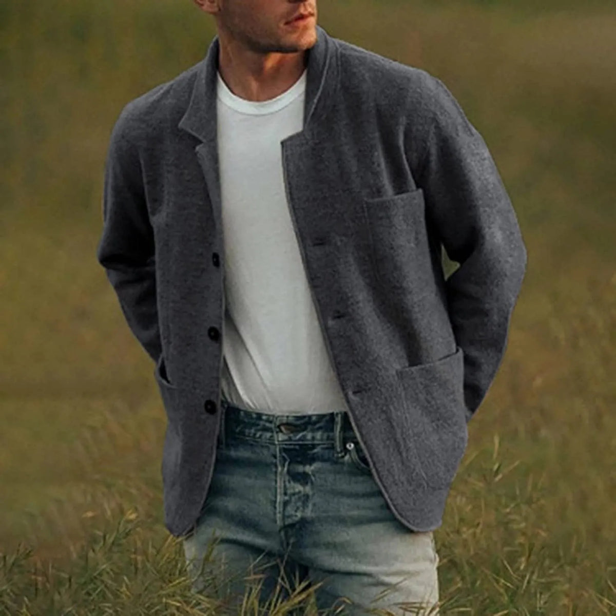 Rogier | Casual blazer voor heren - Donkergrijs