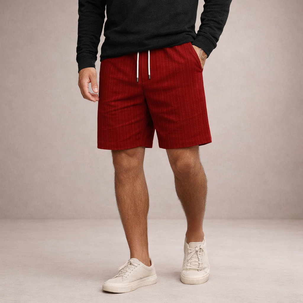 Ronald | Korte broek voor heren - Rood