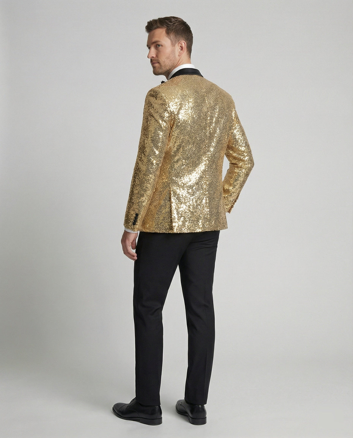 Ruud | Pailletten blazer heren in goud - foto 9