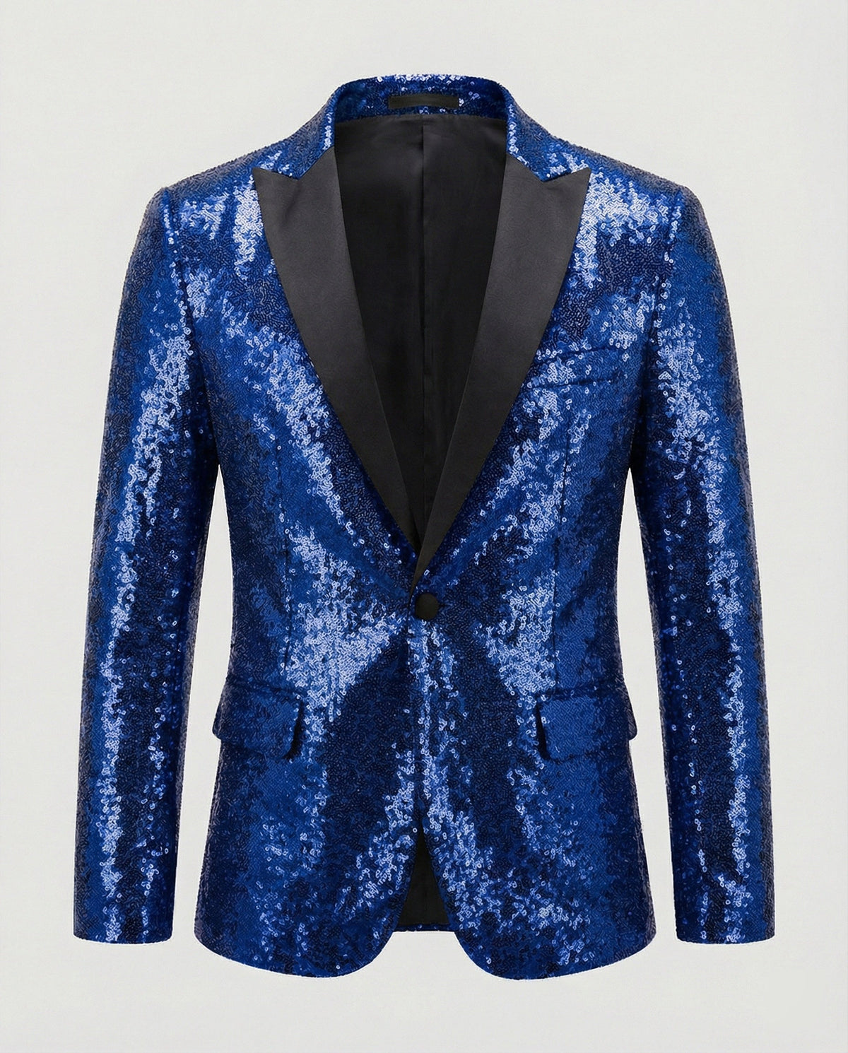 Ruud | Pailletten blazer heren in goud - Blauw