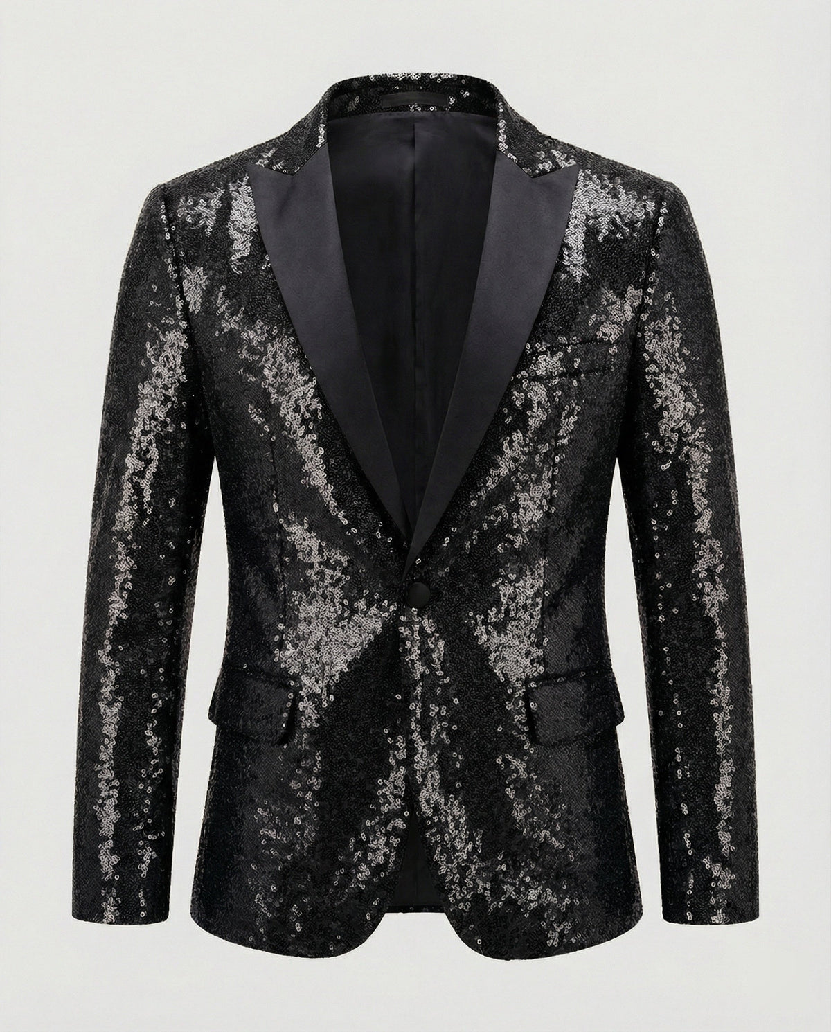 Ruud | Pailletten blazer heren in goud - Zwart