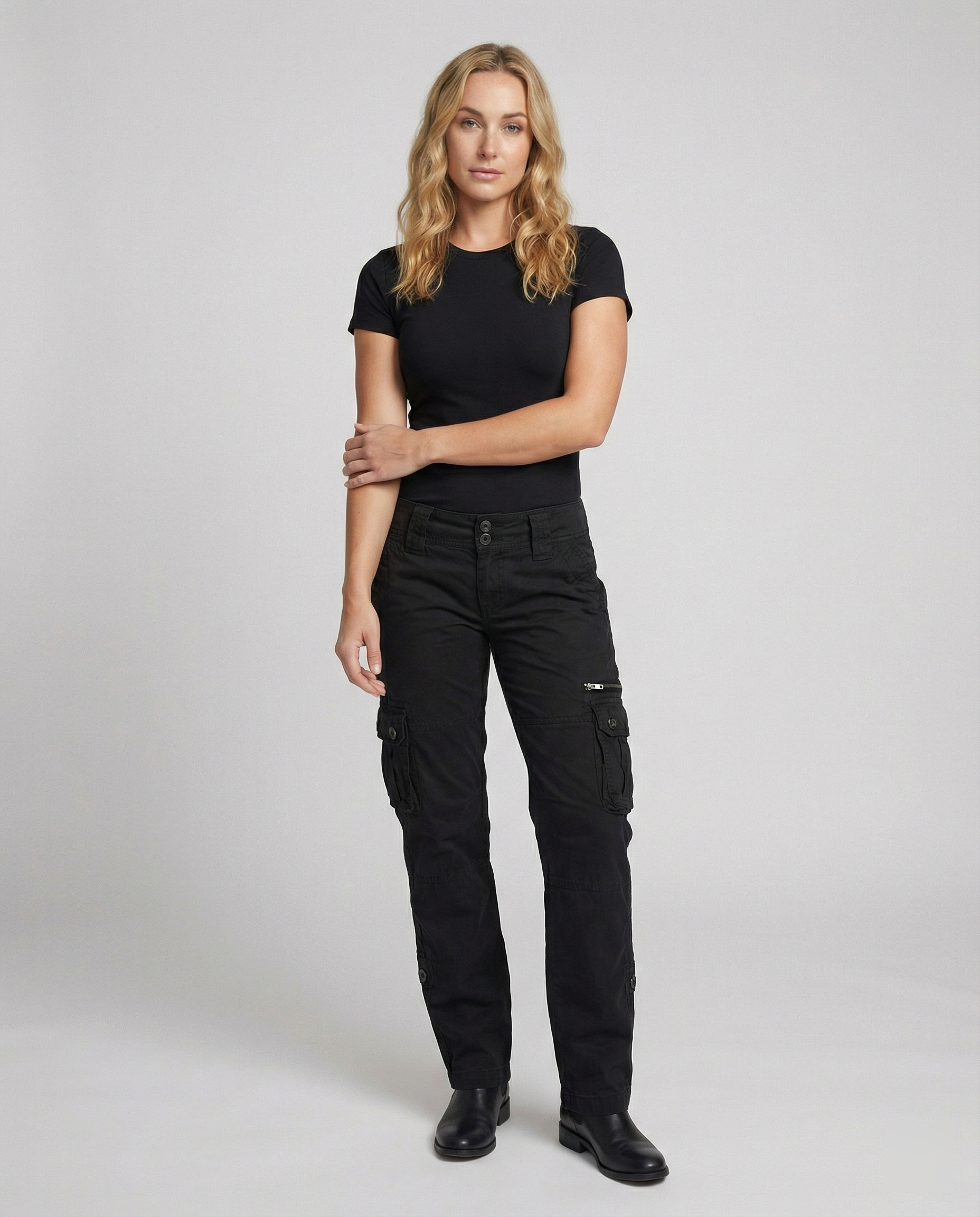 Sabine | Cargo broek voor dames met zakken - view 5