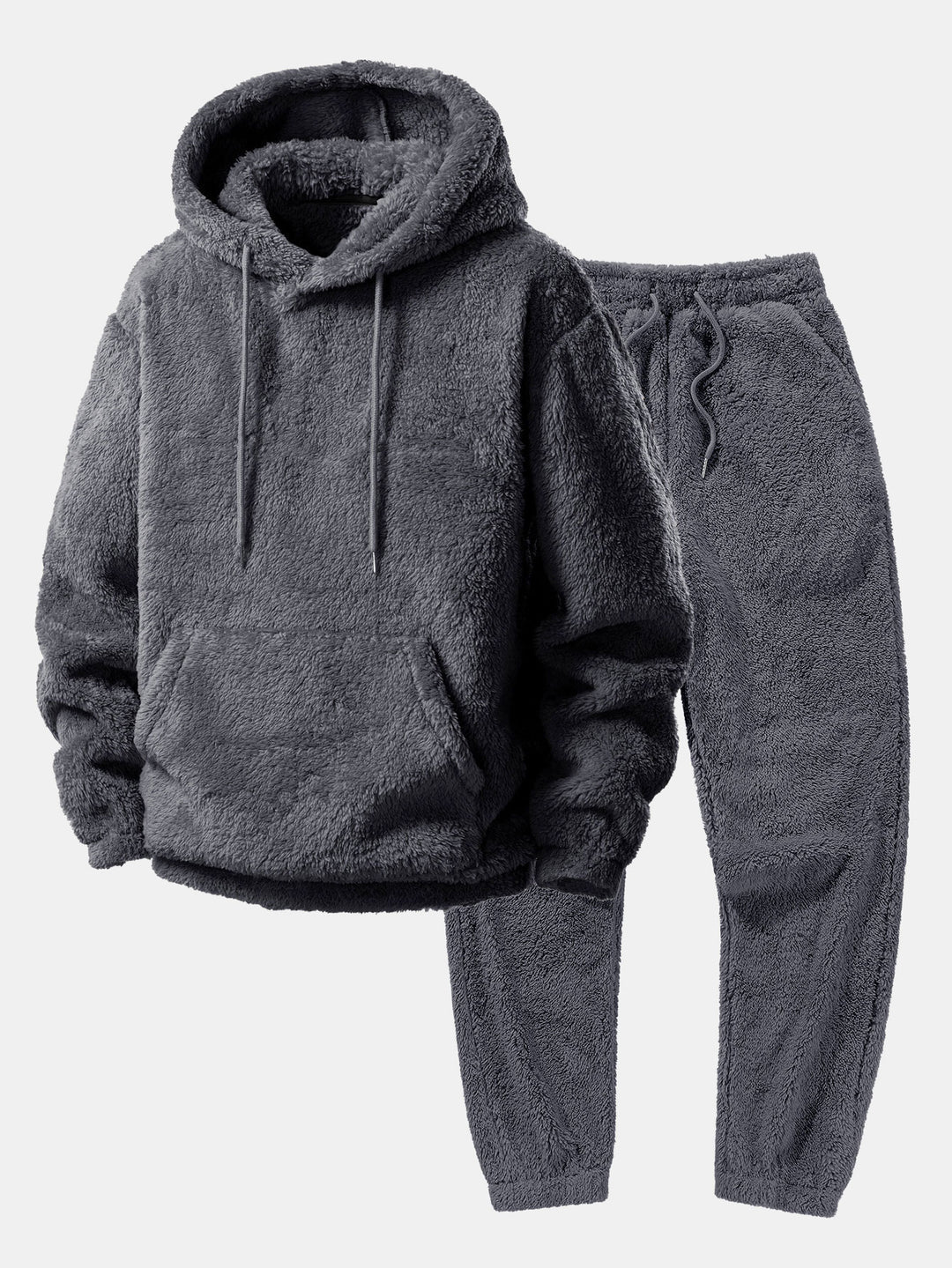 Sam | Fleece trainingspak heren met capuchon - Donkergrijs