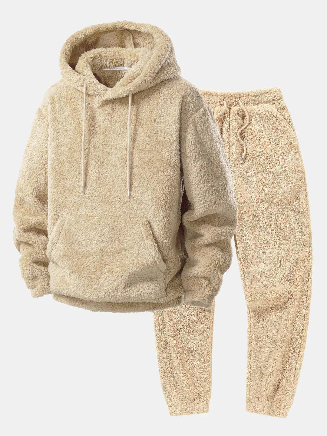 Sam | Fleece trainingspak heren met capuchon - Khaki