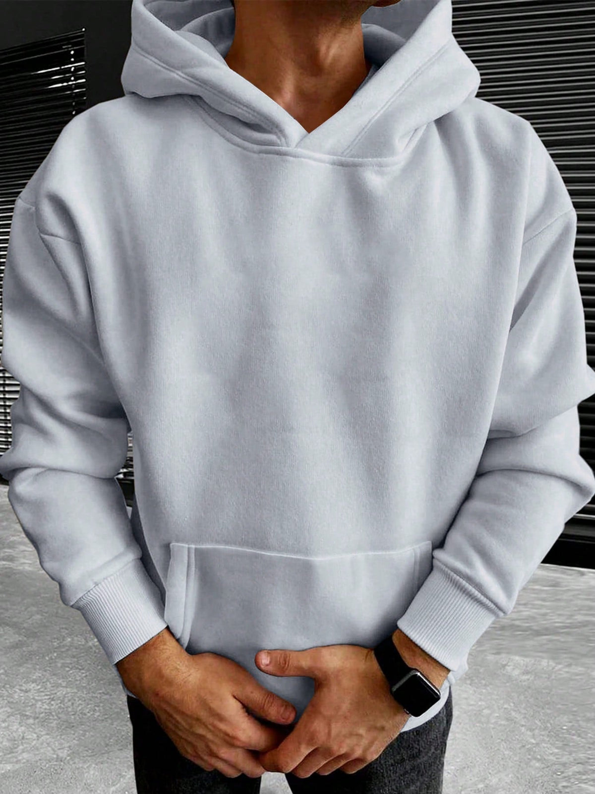 Sam | Oversized hoodie voor heren - Lichtgrijs