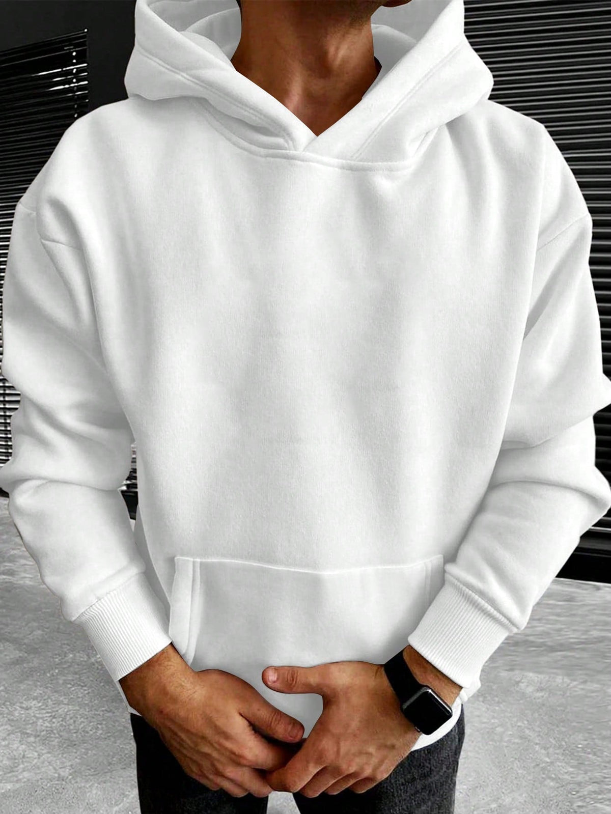 Sam | Oversized hoodie voor heren - Wit