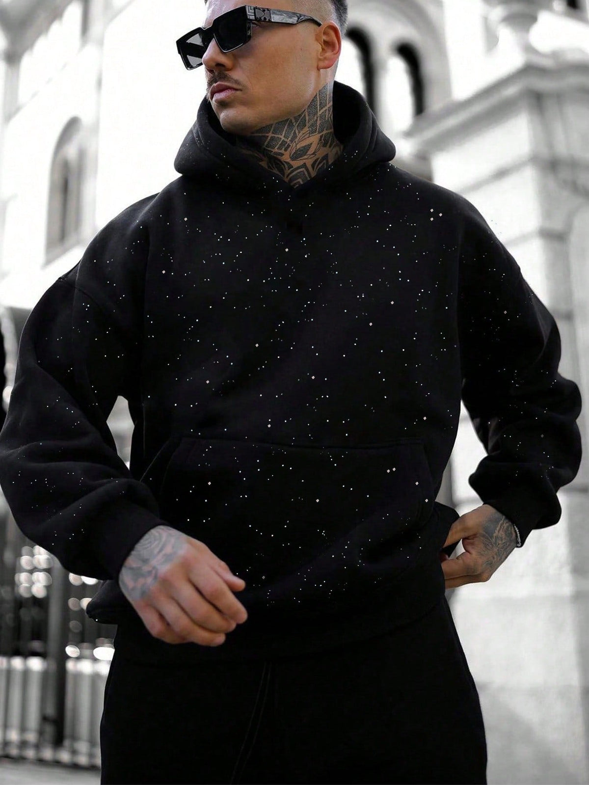 Sam | Oversized hoodie voor heren - Zwart