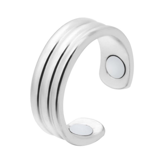 Sam | Verstelbare ring van stainless steel - Zilver