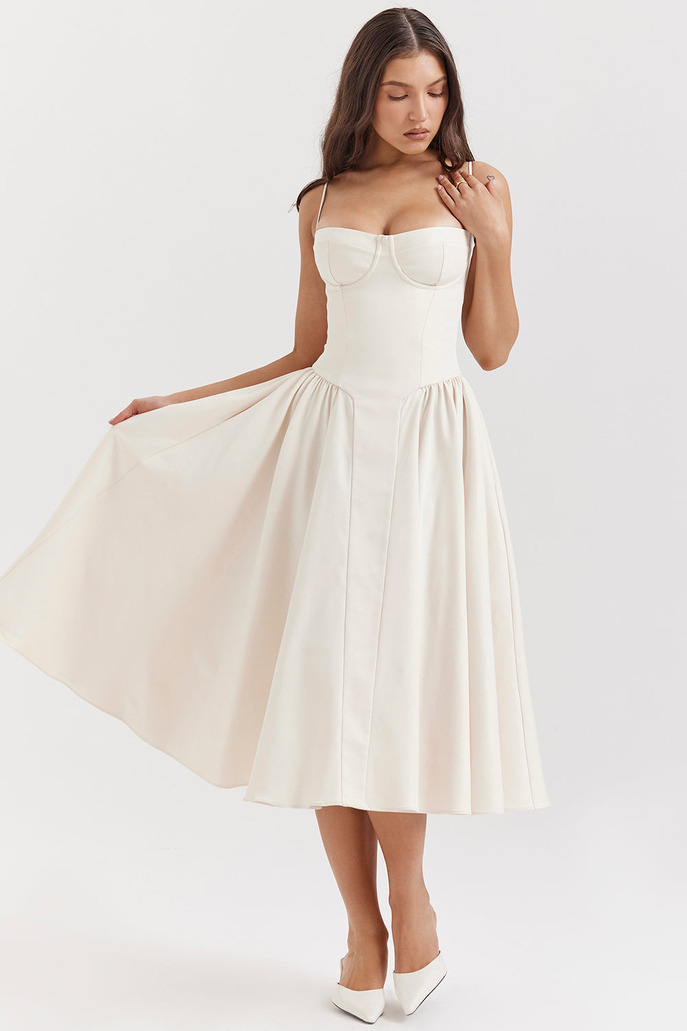Soraya Dress - Elegante Corset Midi Jurk