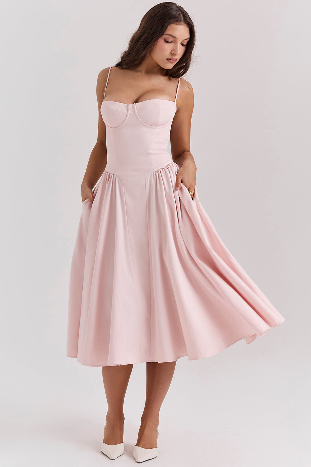 Soraya Dress - Elegante Corset Midi Jurk
