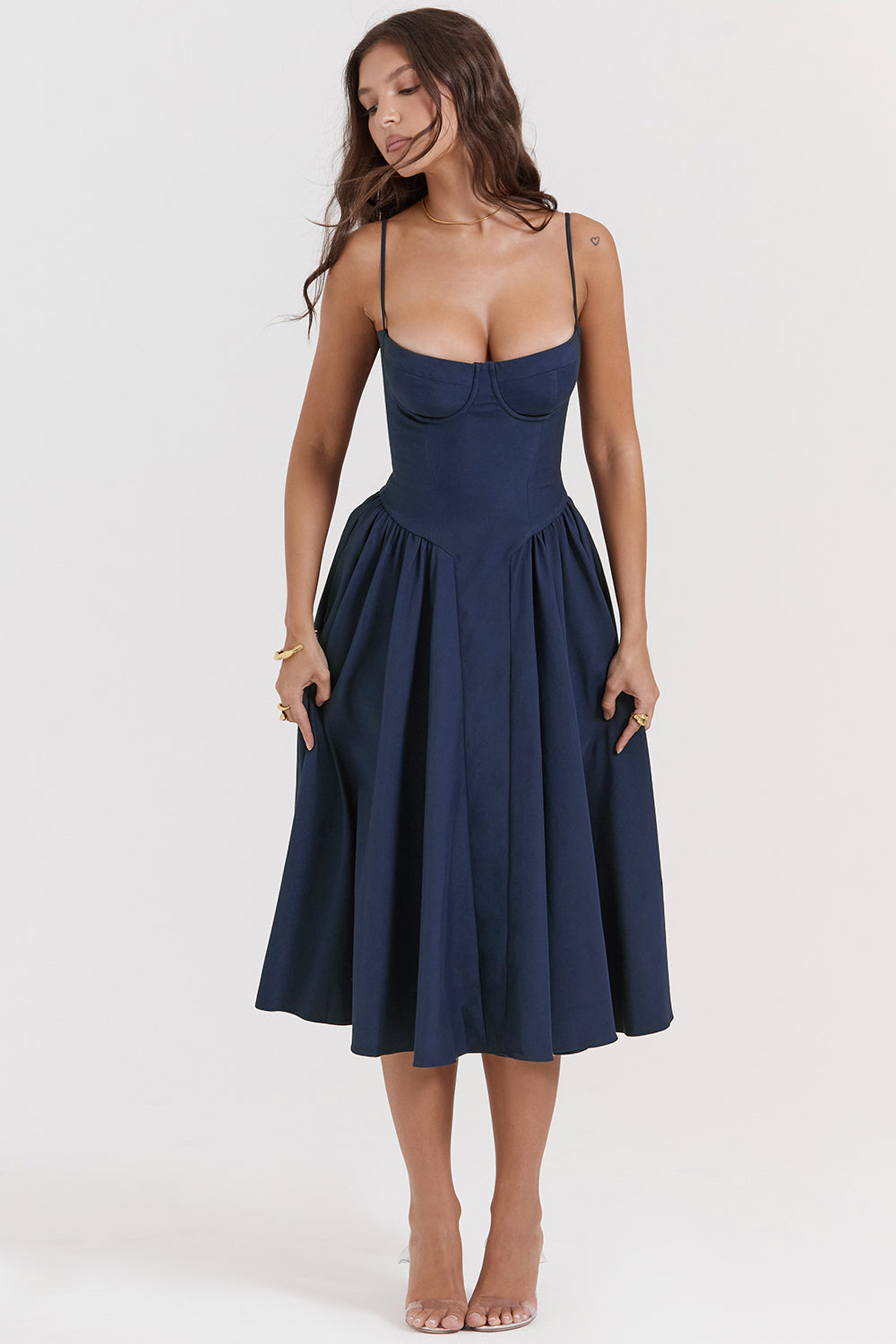 Soraya Dress - Elegante Corset Midi Jurk