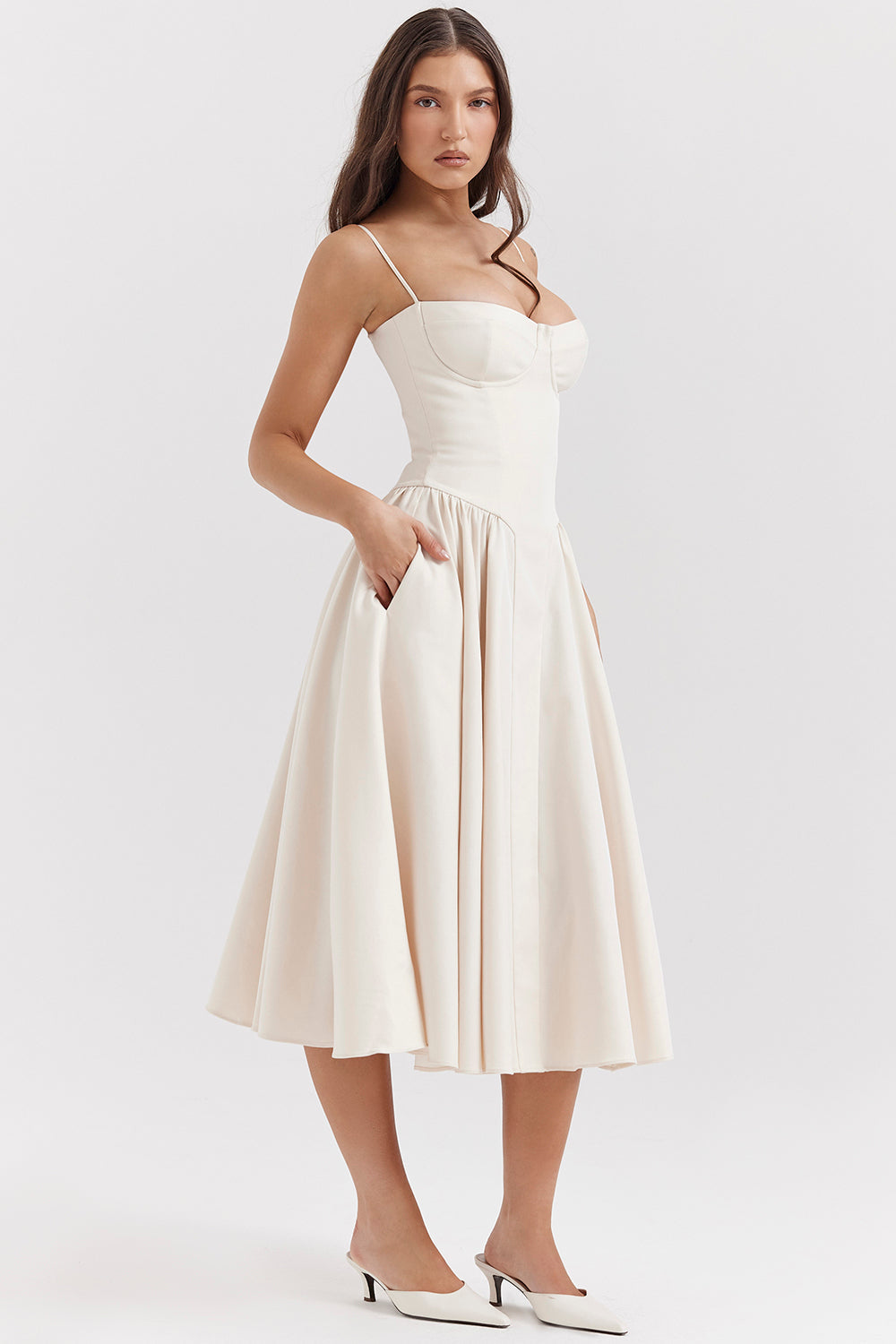 Soraya Dress - Elegante Corset Midi Jurk
