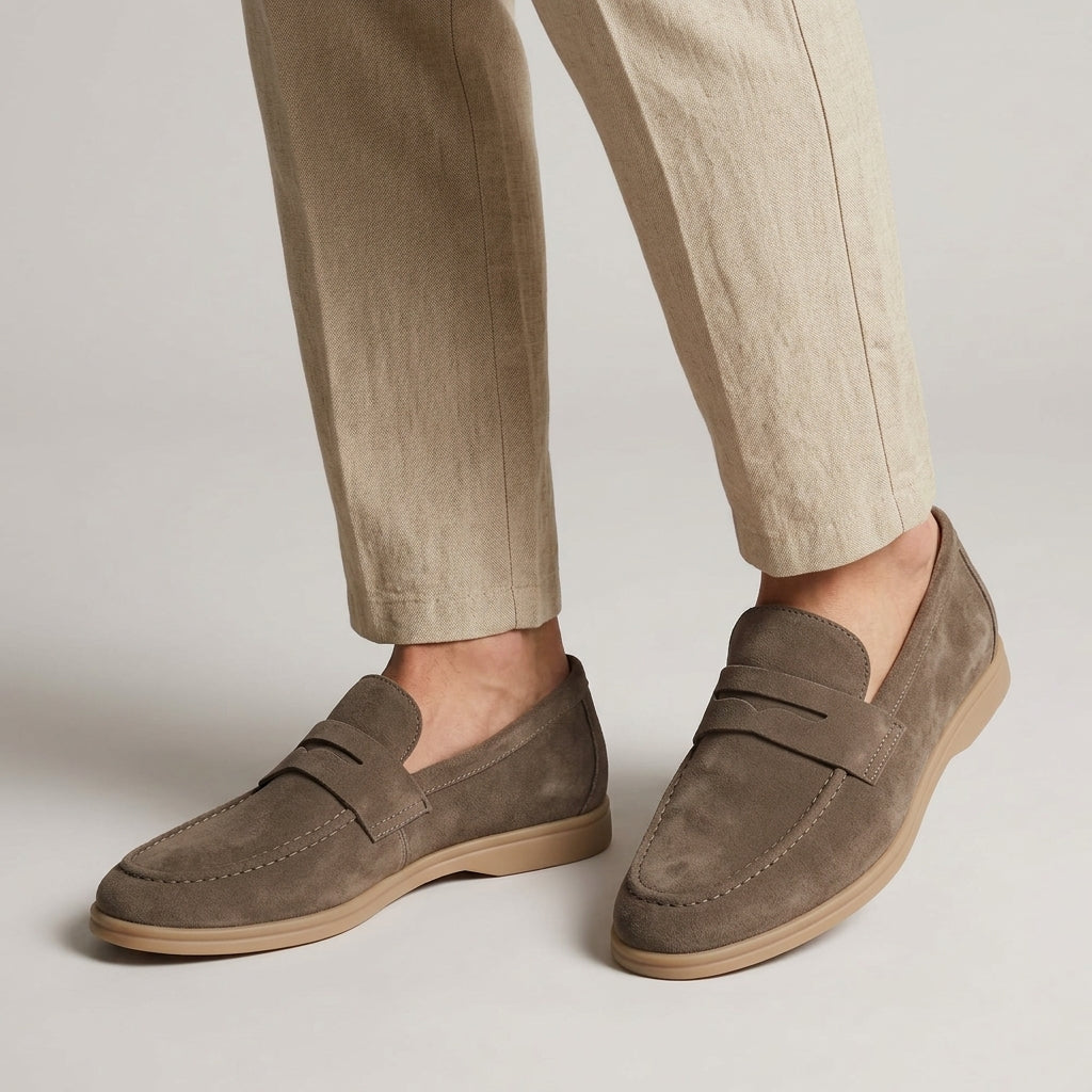 Sander | Suède loafers voor heren - Taupe