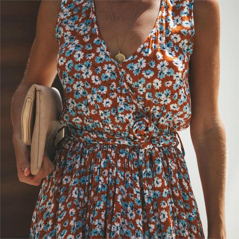 Selma | Maxi jurk voor dames met bloemenprint - view 3