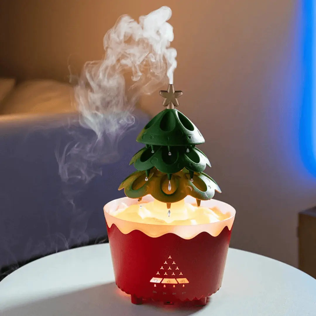 Simon | Kerstboom aromadiffuser met luchtbevochtiger - Rood