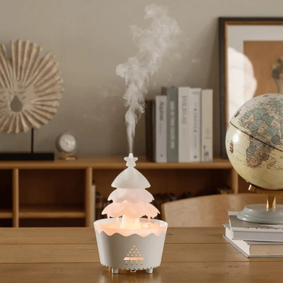 Simon | Kerstboom aromadiffuser met luchtbevochtiger - Wit