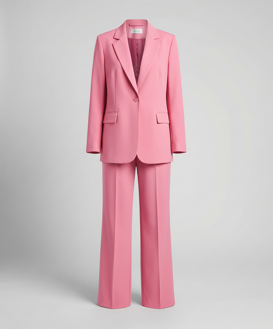 Sophie | Elegant broekpak voor dames, zwart - Roze