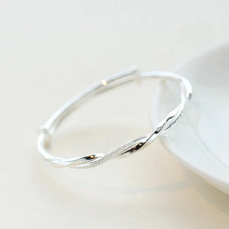 Steven | Zilveren armband met gedraaid design - view 3
