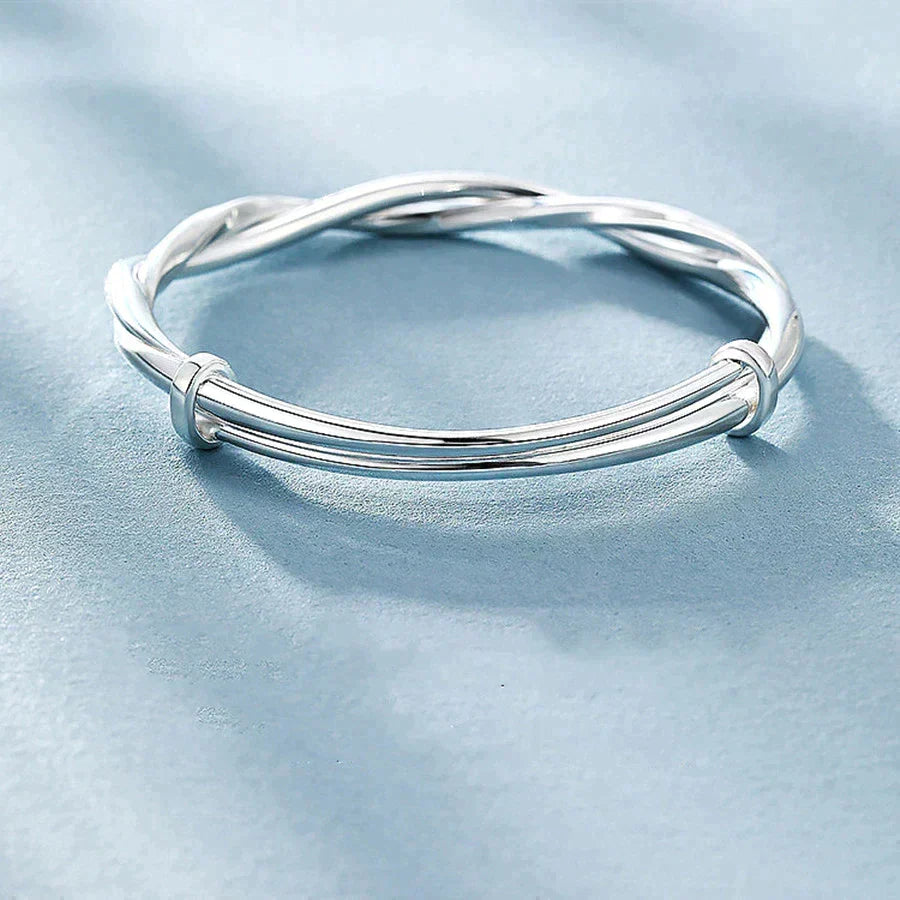 Steven | Zilveren armband met gedraaid design - view 4