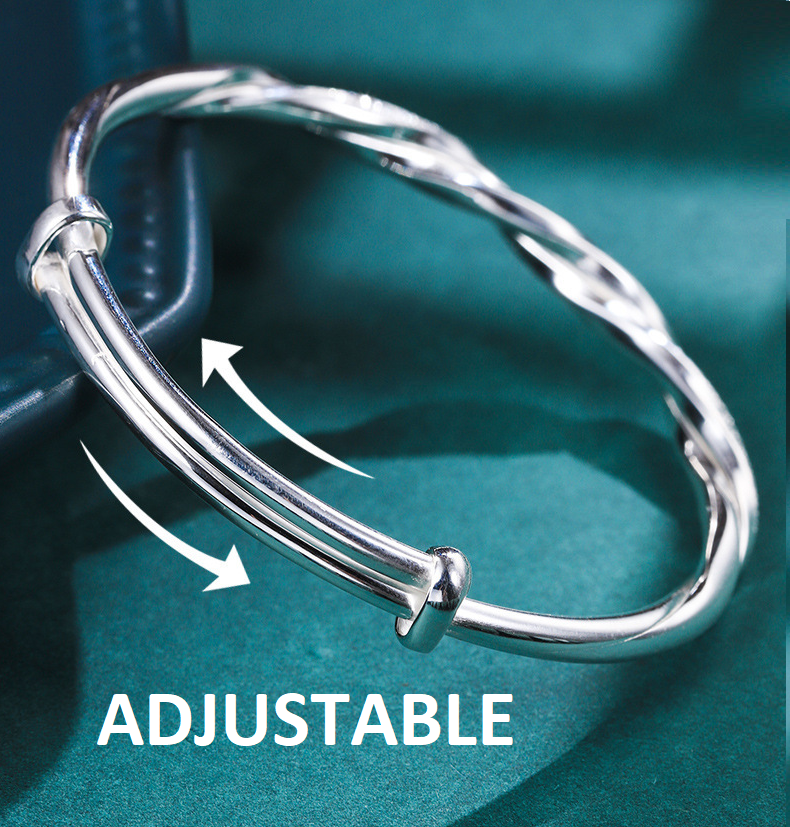 Steven | Zilveren armband met gedraaid design - view 5