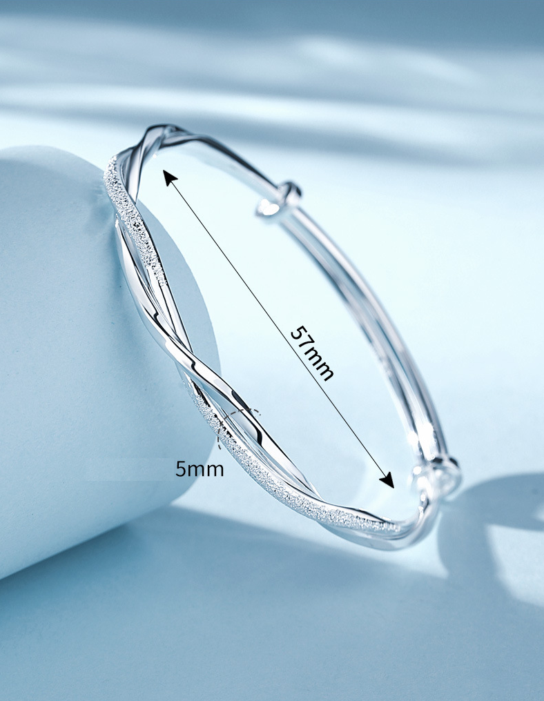 Steven | Zilveren armband met gedraaid design - view 6